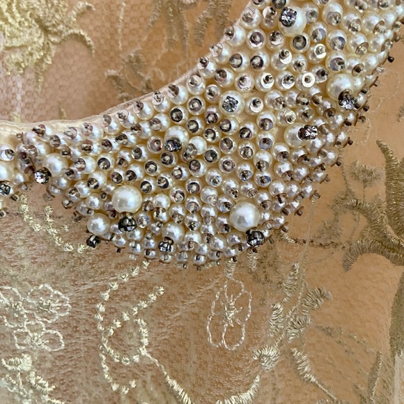 Anthropologie | “Magnolia” Tulle Shell Sheer Beaded Blouse | Small - Picture 8 of 11